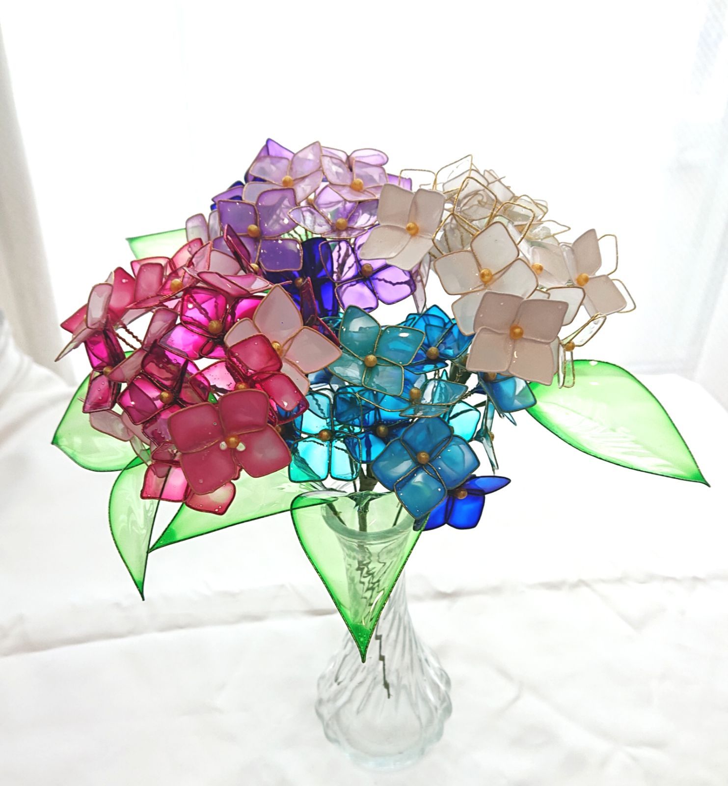 紫陽花 4本セット アメリカンフラワー インテリアフラワー 造花