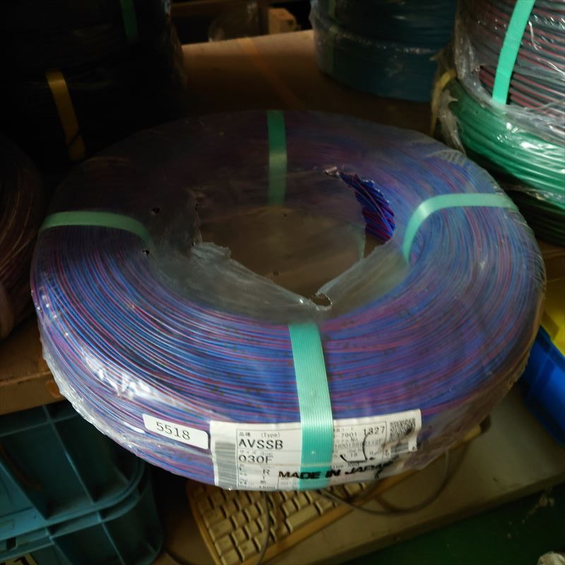 専用ページです！！ AVSSB電線,0.3F(0.3sq),青/赤,住友電装,1500m