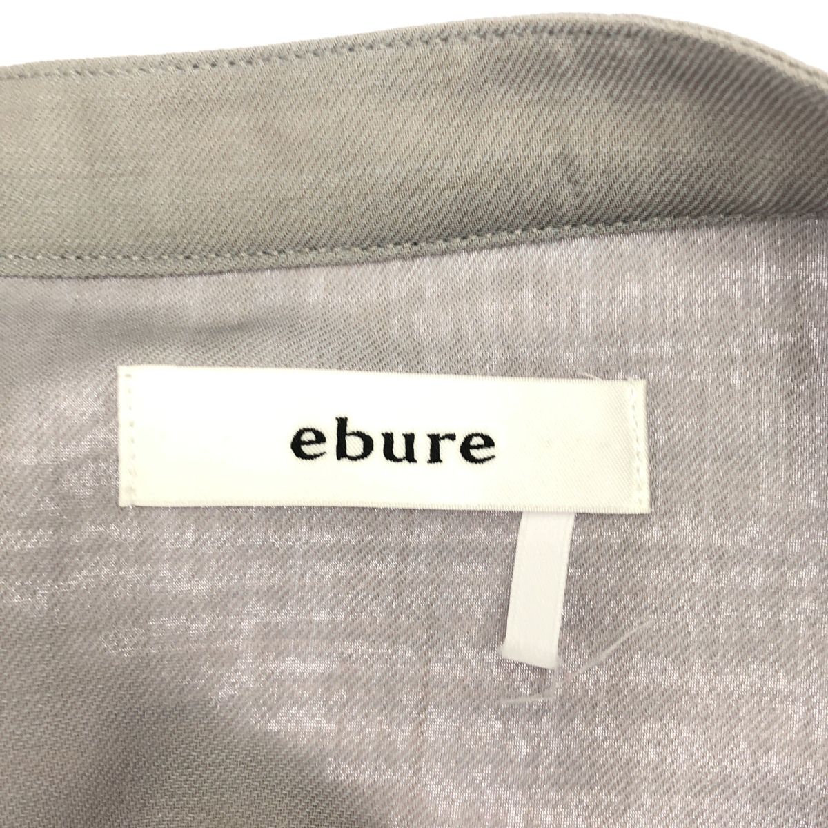 ebure エブール Vネックシャツワンピース 3310300297 グレー 36 - メルカリ