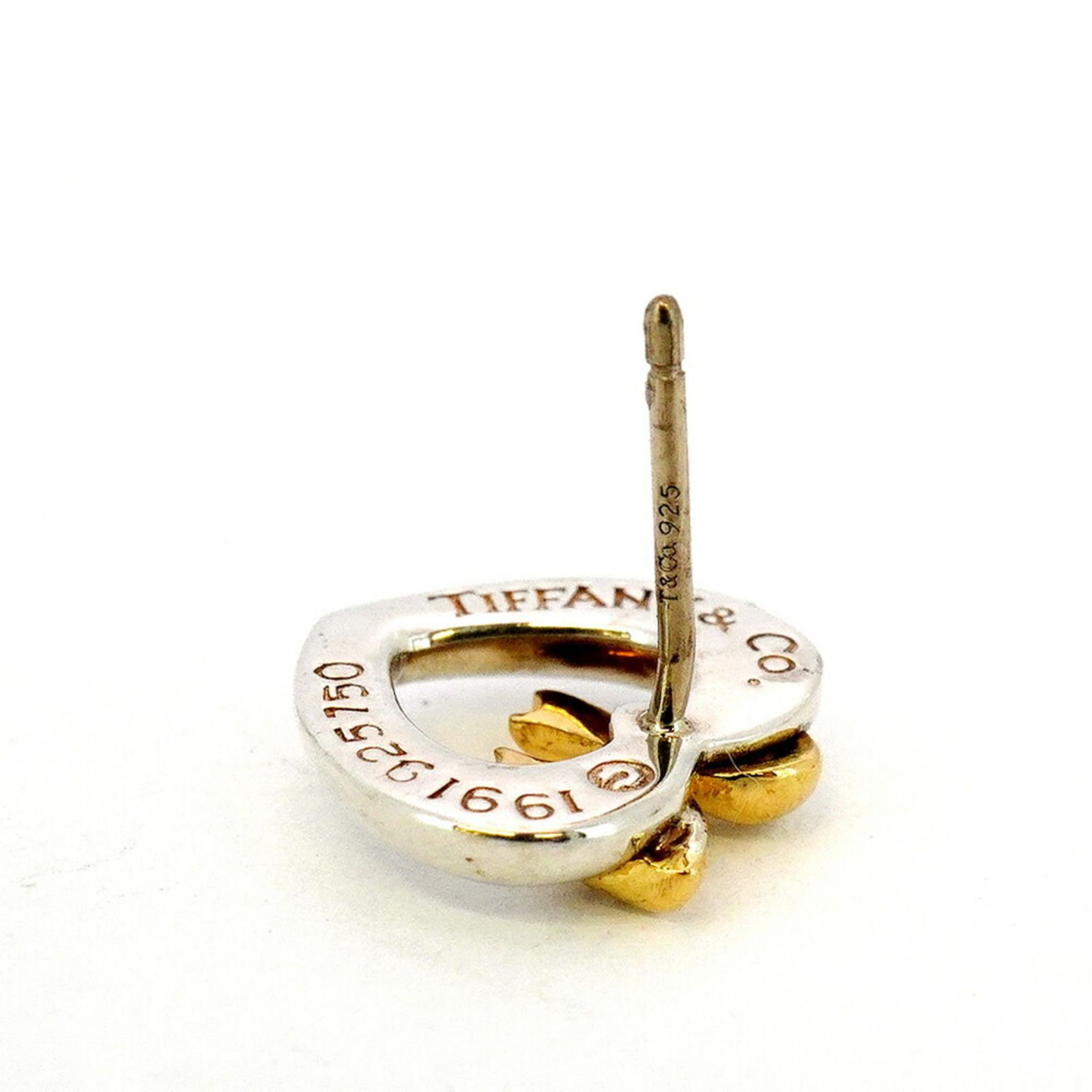 ティファニー ピアス 片耳 ハート♡リボン ティファニー(Tiffany) ティファニー ピアス ハートリボン 18KYG