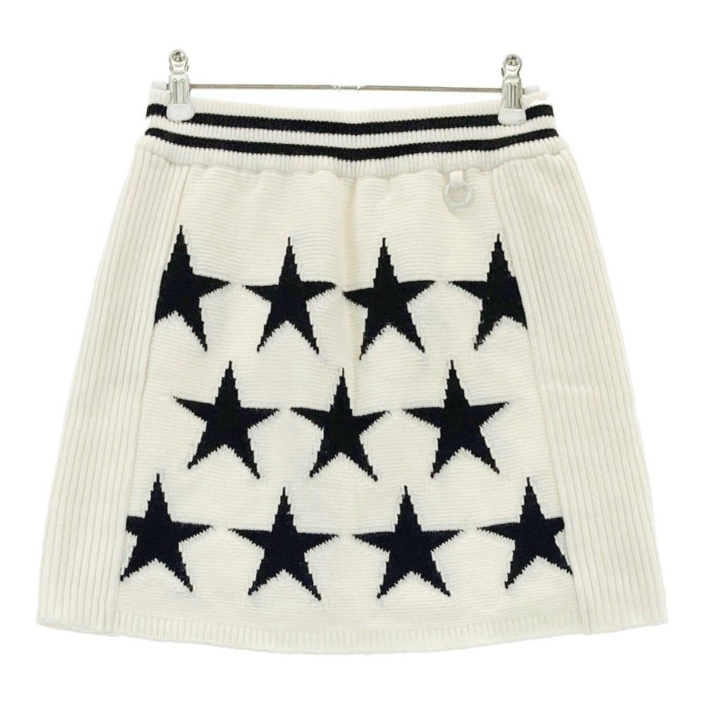 サイズ：0 PEARLY GATES パーリーゲイツ 裏地付きニットスカート 星柄