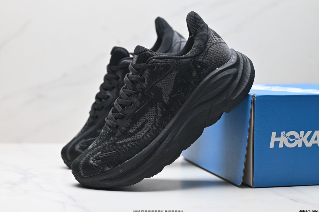 HOKA ONEONE ホカオネオネ CLIFTON 10 ホカ エム クリフトン 10 軽量 ロートップ アウトドア トレイル ランニングシューズ ブラック スニーカー