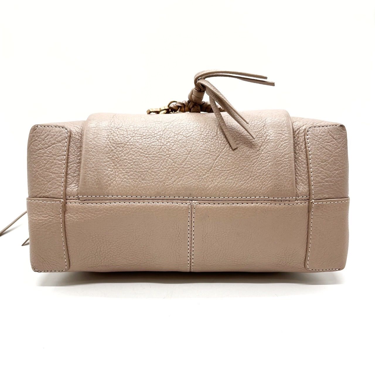 Chloé 黒 編み込みハンドル ショルダーバッグ