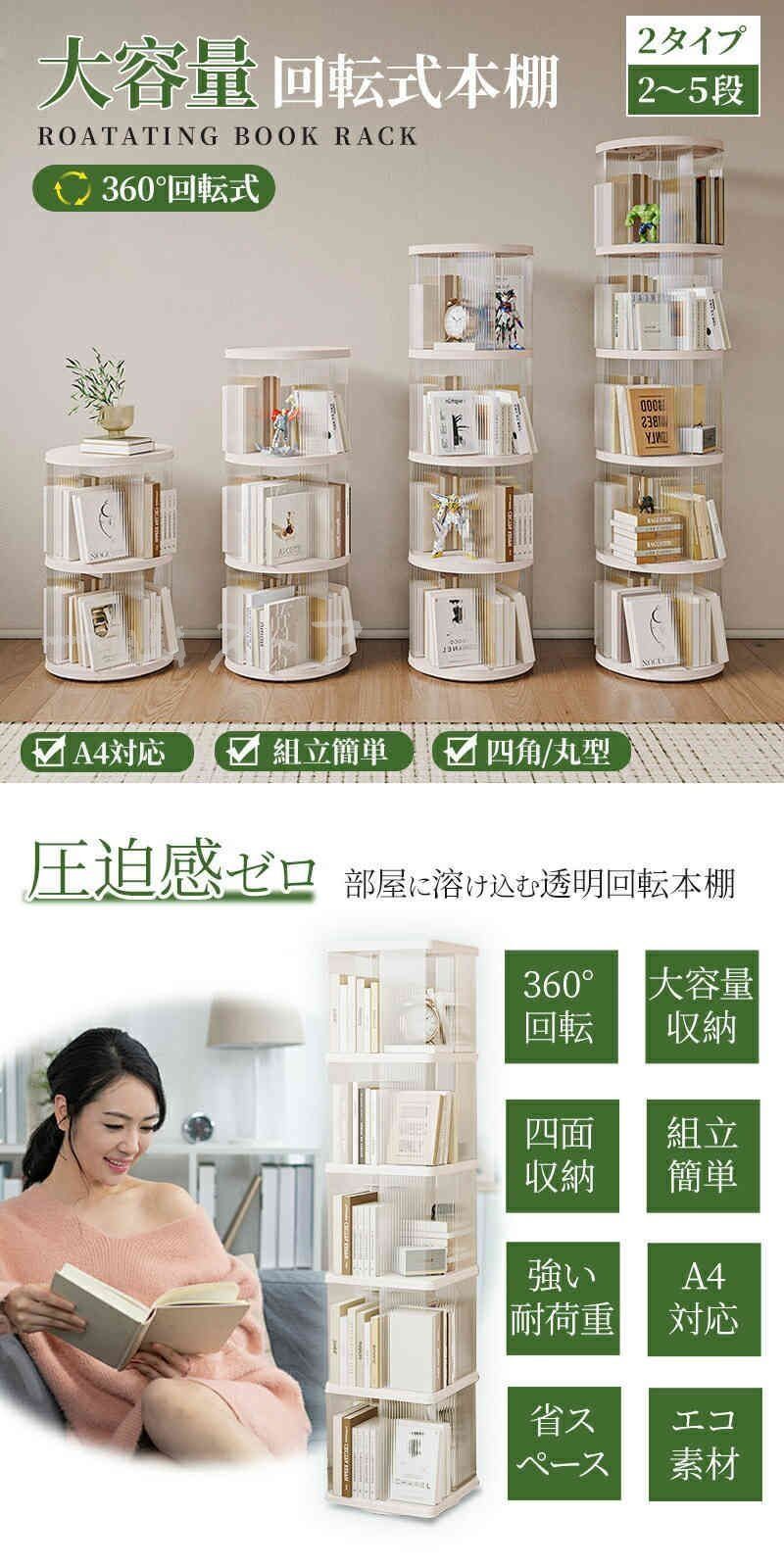 360°自由に回転 透明