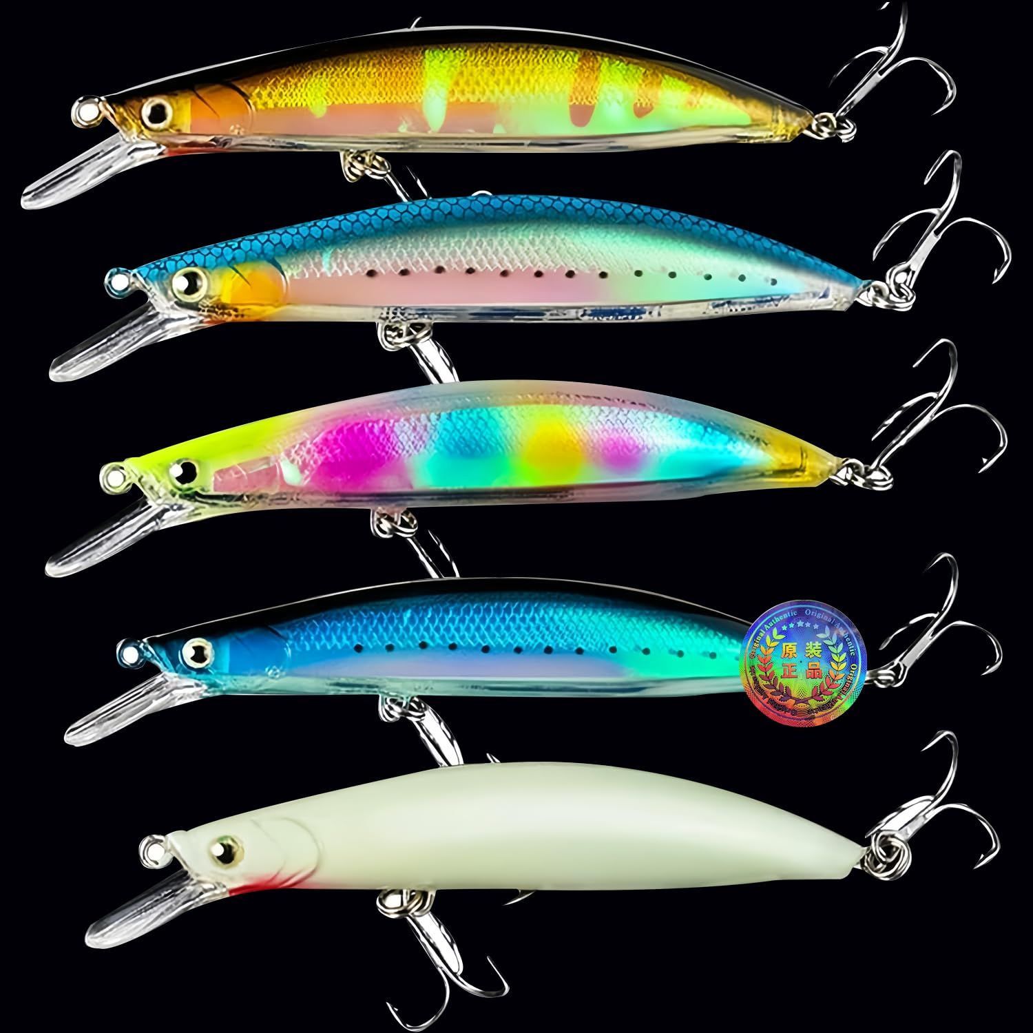 新着商品】5色 ミノー セット シーバス ヒラメ メバル 青物