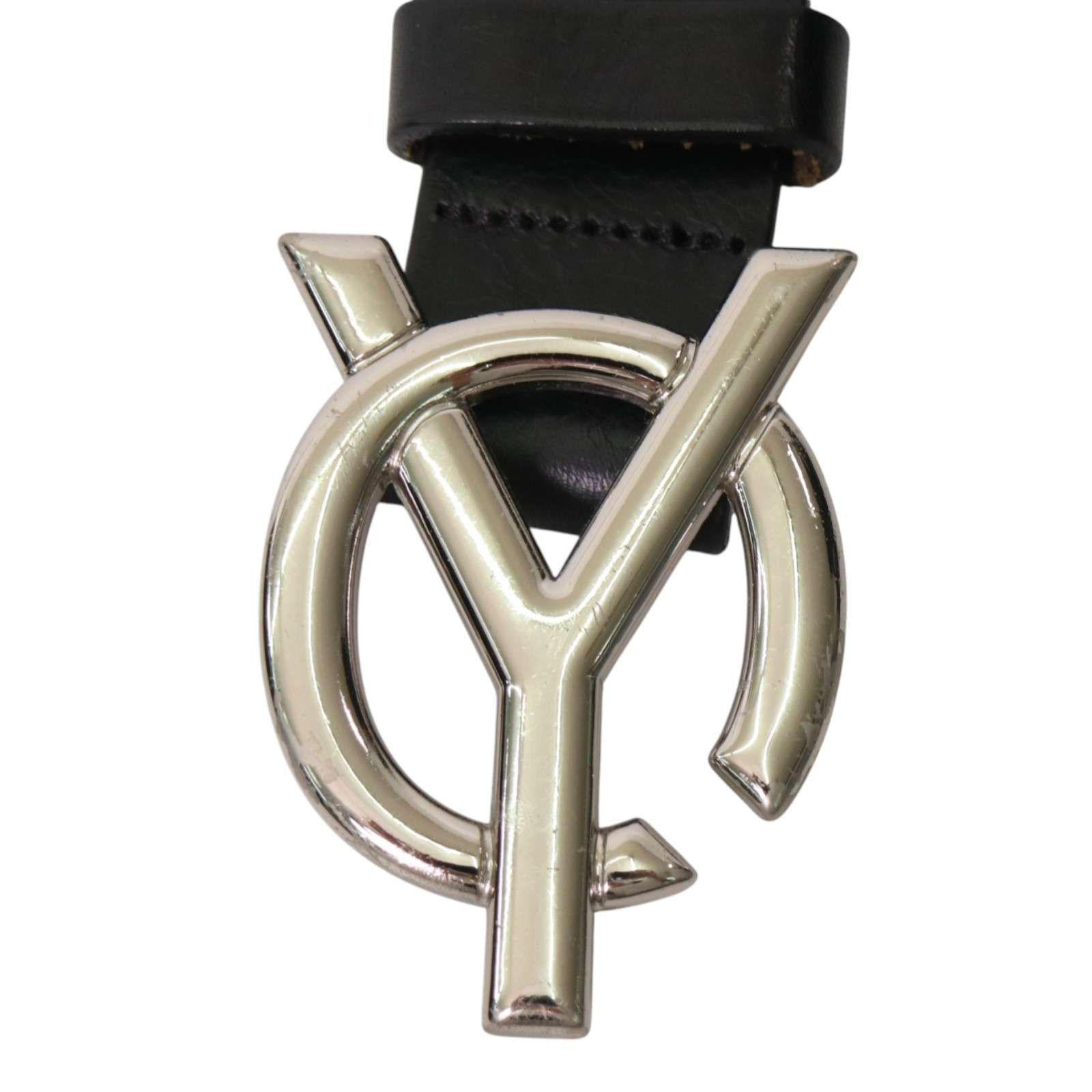 OY オーワイ ロゴ バックル レザーベルト　本革　シルバー OY/オーワイ』LOGO LEATHER BELT2/ロゴ レザー ベルト2 OY│A