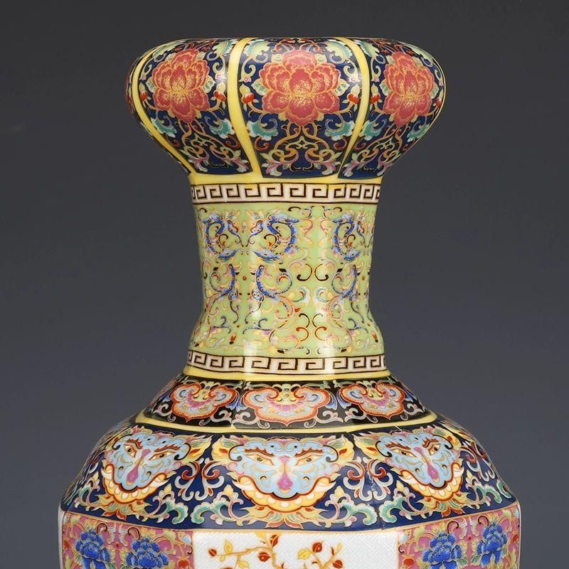 雍正琺瑯彩蒜頭瓶 景徳鎮 陶磁器 装飾品 現代工芸品 美術品 置物 雍正琺瑯彩蒜頭瓶 景徳鎮 陶磁器 装飾品 現代工芸品 美術品 置物