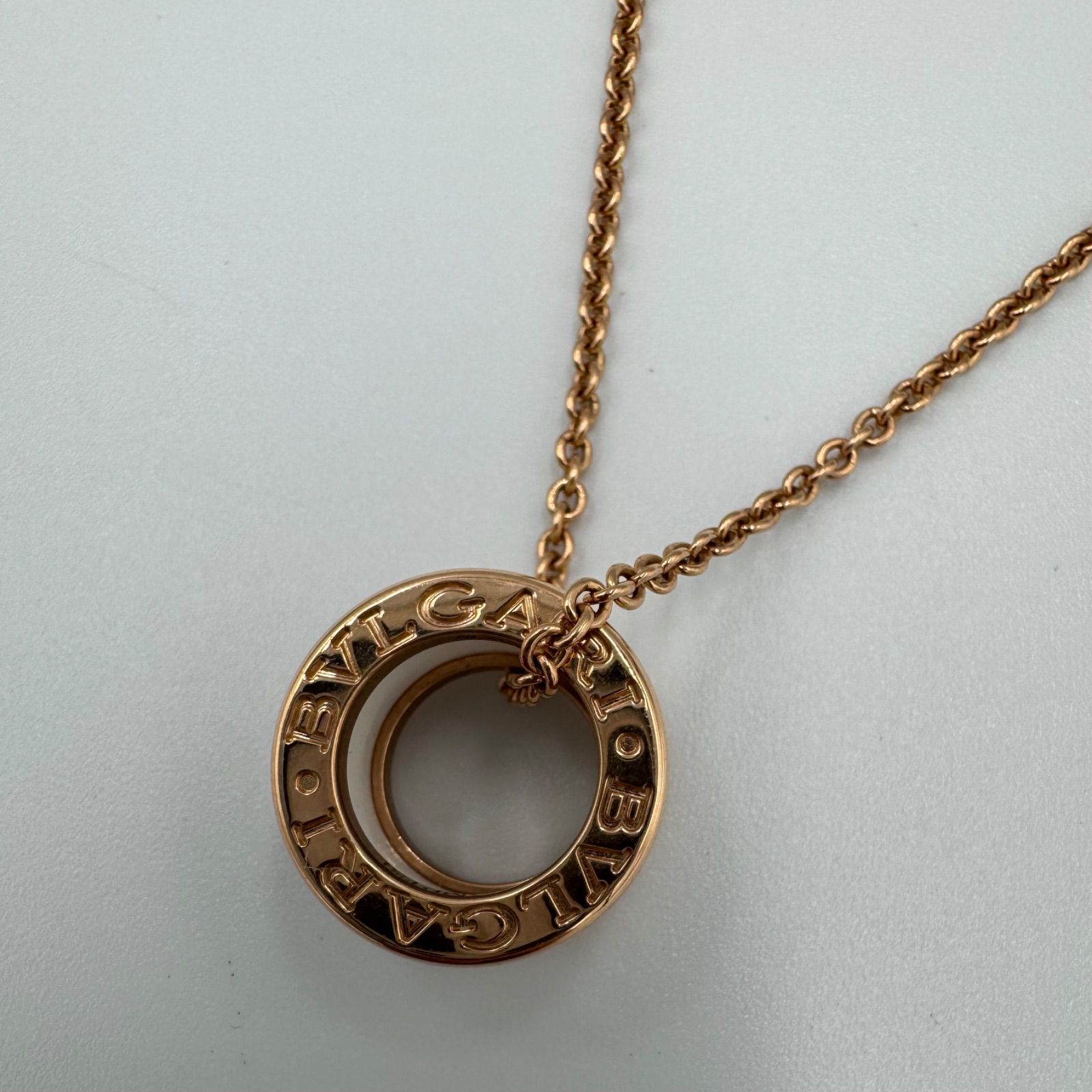 BVLGARI ビーゼロワン ネックレス ピンクゴールド ホワイトセラミック