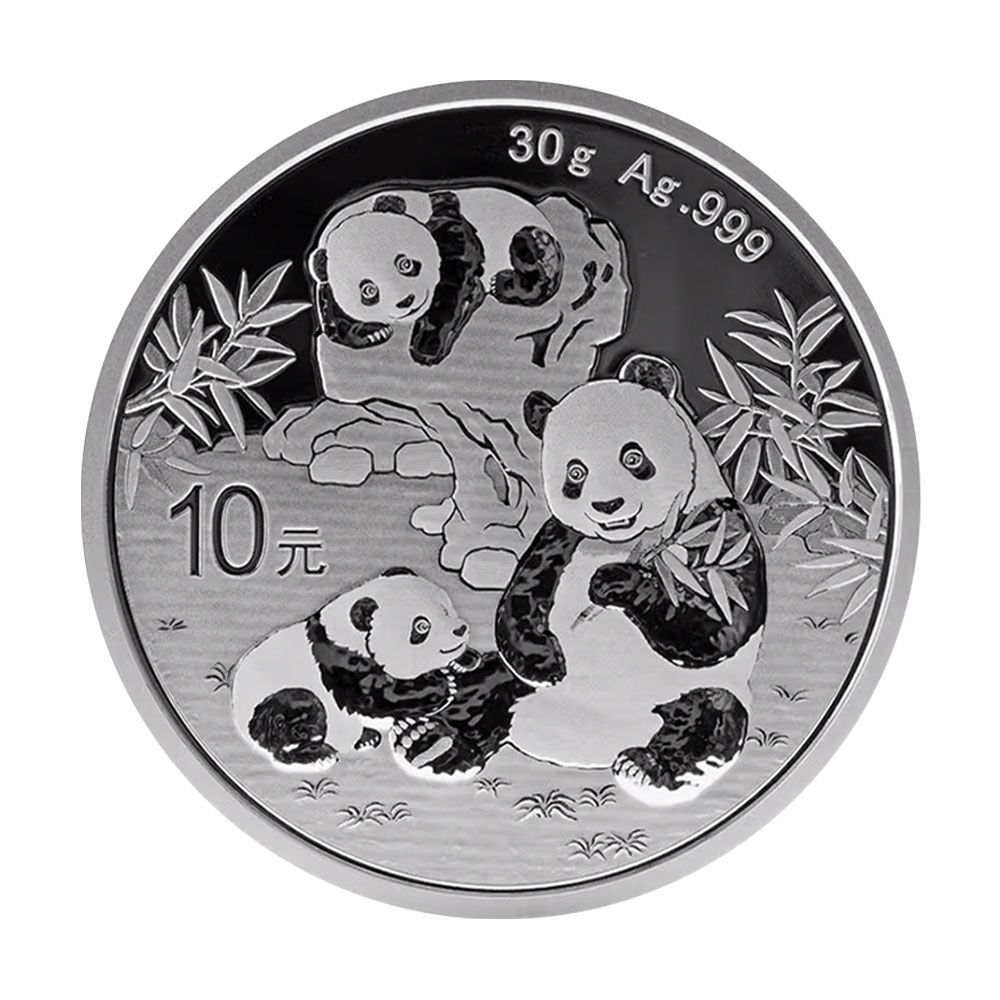 中国 2025 パンダ 10元 30g 銀貨 【1枚】 (コインケース付き