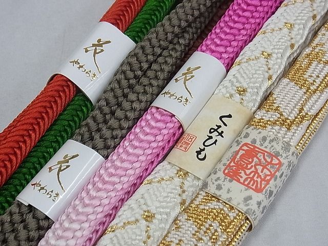 平和屋-こころ店■和装小物 上質な帯締め10本セット 高麗組 唐組 笹波組 京組紐 みさわ 特選金銀糸 三分金 逸品 未使用 3kk1752