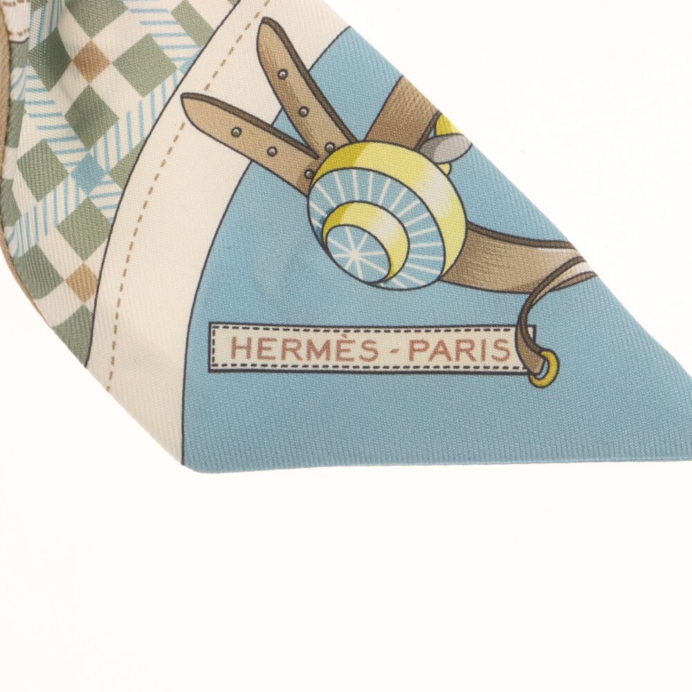 HERMES (エルメス) Twilly Les Voitures Nouvelles Vert Amande 馬車の