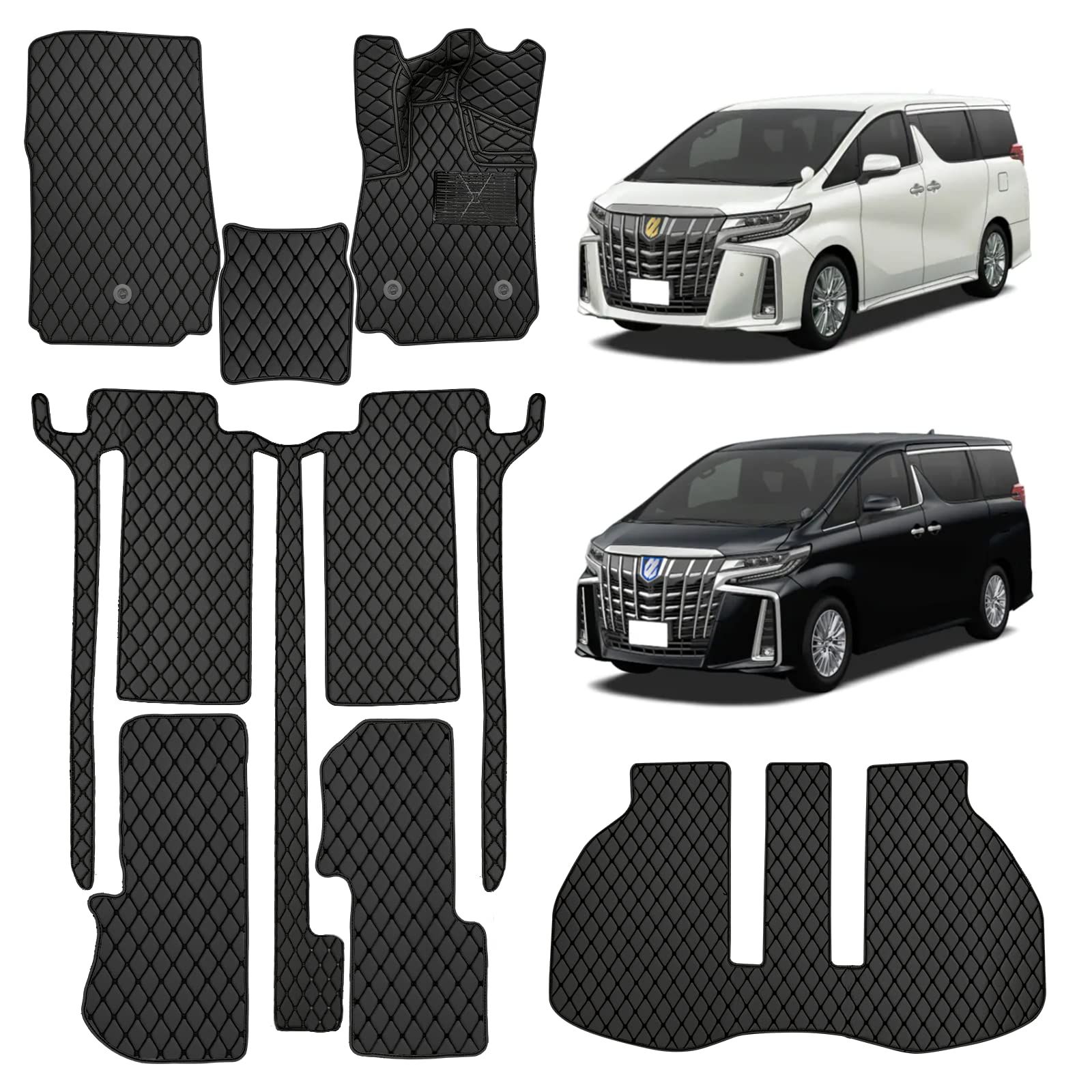 フィット 10分簡単取り付け 20|30系 トヨタ車 アルファード ヴェルファイア フロアマット ステップマット 正規販売店 認証済み 防水 汚れ防止 耐磨耗 豪華 上品 取り付け簡単 耐久性