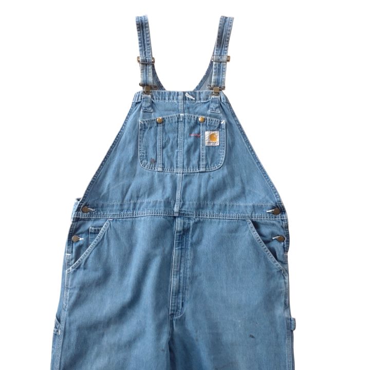 □古着 Carhartt カーハート デニムオーバーオール サロペット 古着  