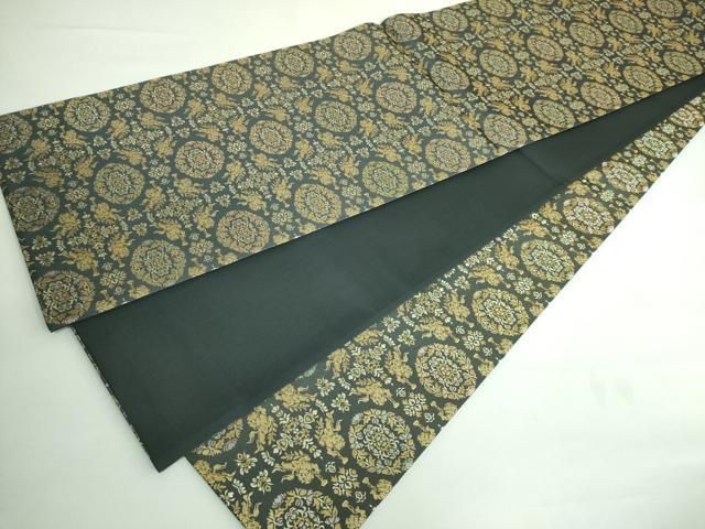 平和屋本店■極上　西陣織　陰山織物謹製　箔屋清兵衛　全通柄袋帯　本金箔　証紙付き　逸品　DZAA6303kh5 平和屋本店□極上 西陣織 陰山織物謹製 箔屋清兵衛 全通柄袋帯 本金箔