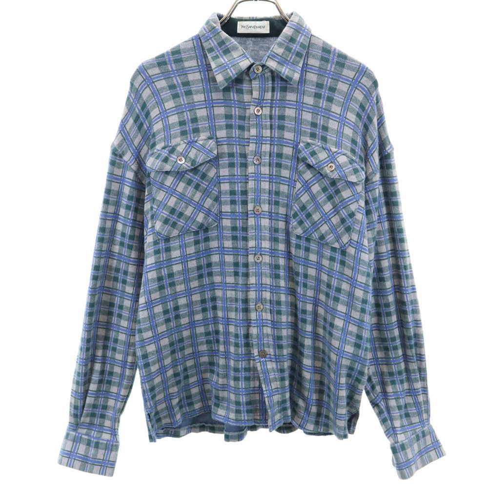 Yves Saint Laurent チェック柄長袖シャツ