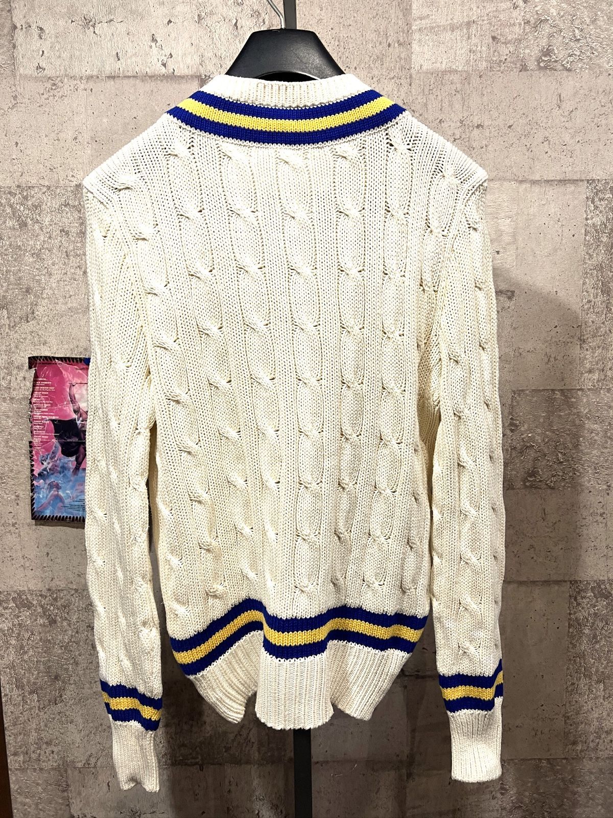 90sPOLORALPHLAURENポロラルフローレンチルデンニットセーターm POLO RALPH LAUREN（ポロ ラルフローレン） チルデンセーター V