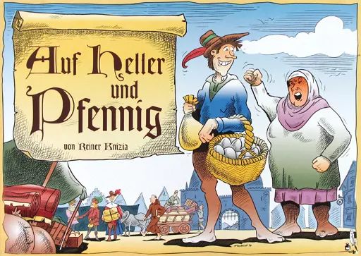 ボードゲーム　[ランクB] 市場のお店 ドイツ語版 (Auf Heller und Pfennig) [日本語訳付き] 中古】ボードゲーム 市場のお店 ドイツ語版 (Auf Heller und