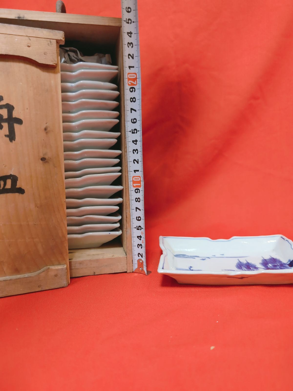 舟皿 陶器の皿20枚セット 木製収納ケース付き コメリセレクト 舟皿