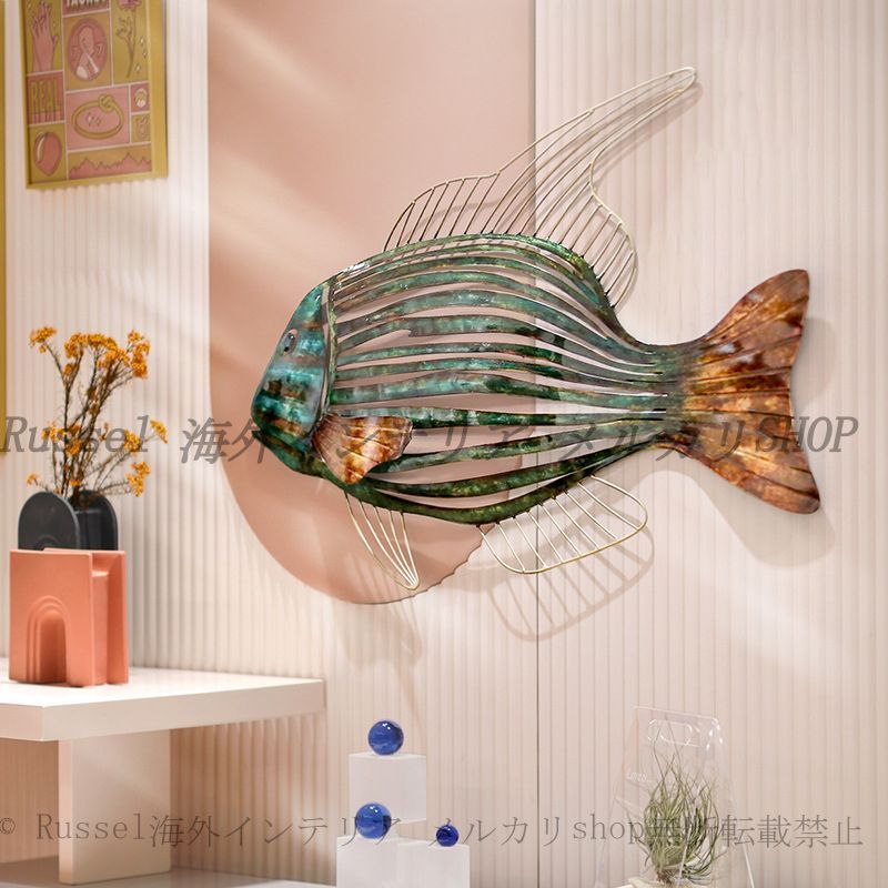 ウォール アート 魚 マカジキ アジ サバ ヒラメ スズキ おしゃれ かわいい 壁掛け インテリア 置物 オーナメント ディスプレイ 動物 アニマル 装飾品 新築祝い ギフト プレゼント ゴールド NEXPOTALLINN_EU