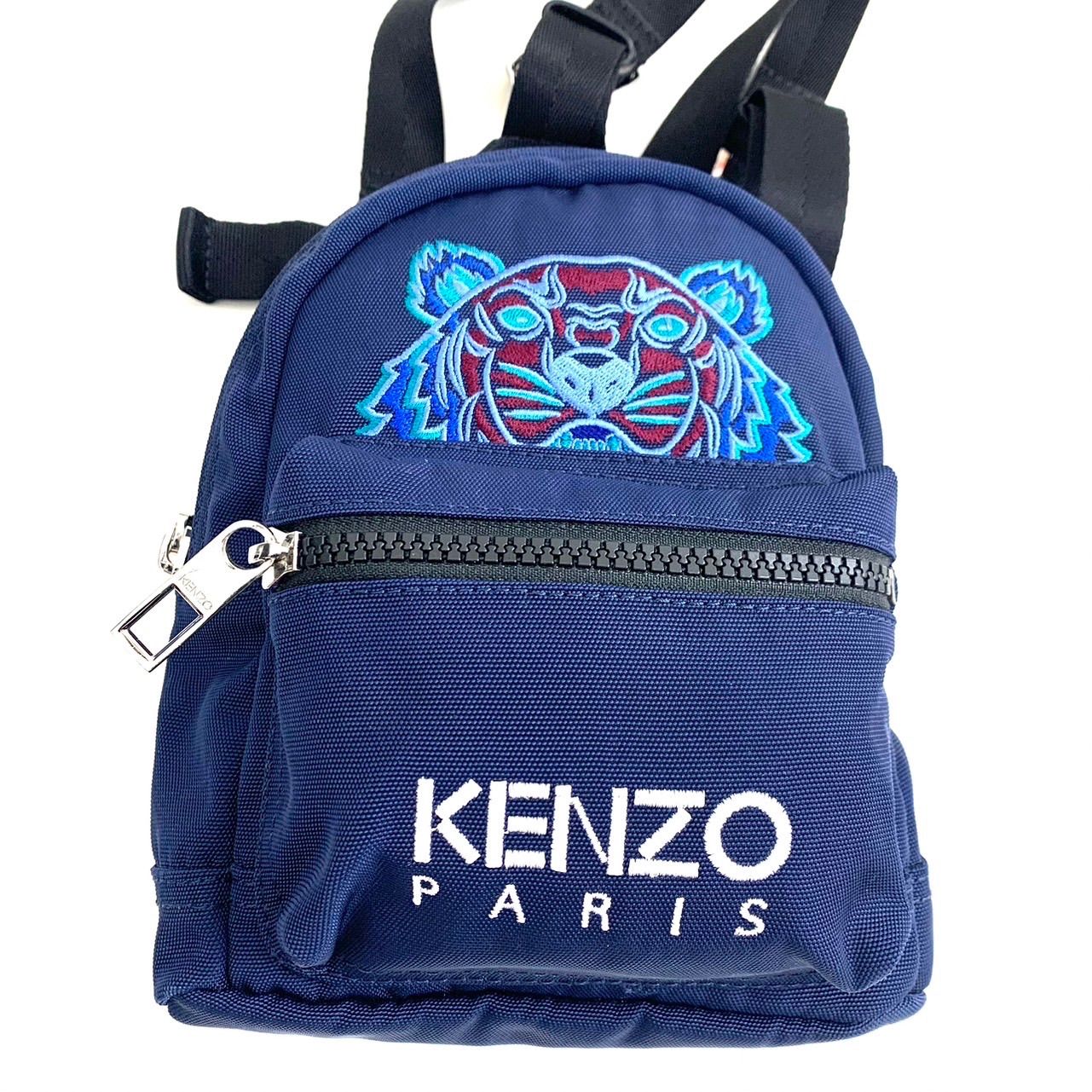 未使用レベル☆KENZO ケンゾー リュック ミニ タイガー 刺繍 ネイビー 