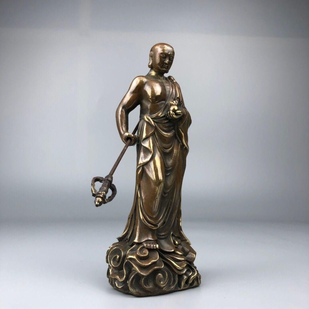 仏像 地蔵王菩薩仏像 家内 仏堂 供仏 銅製品 工芸品 置物 仏像 地蔵王菩薩仏像 家内 仏堂 供仏 銅製品 工芸品 置物