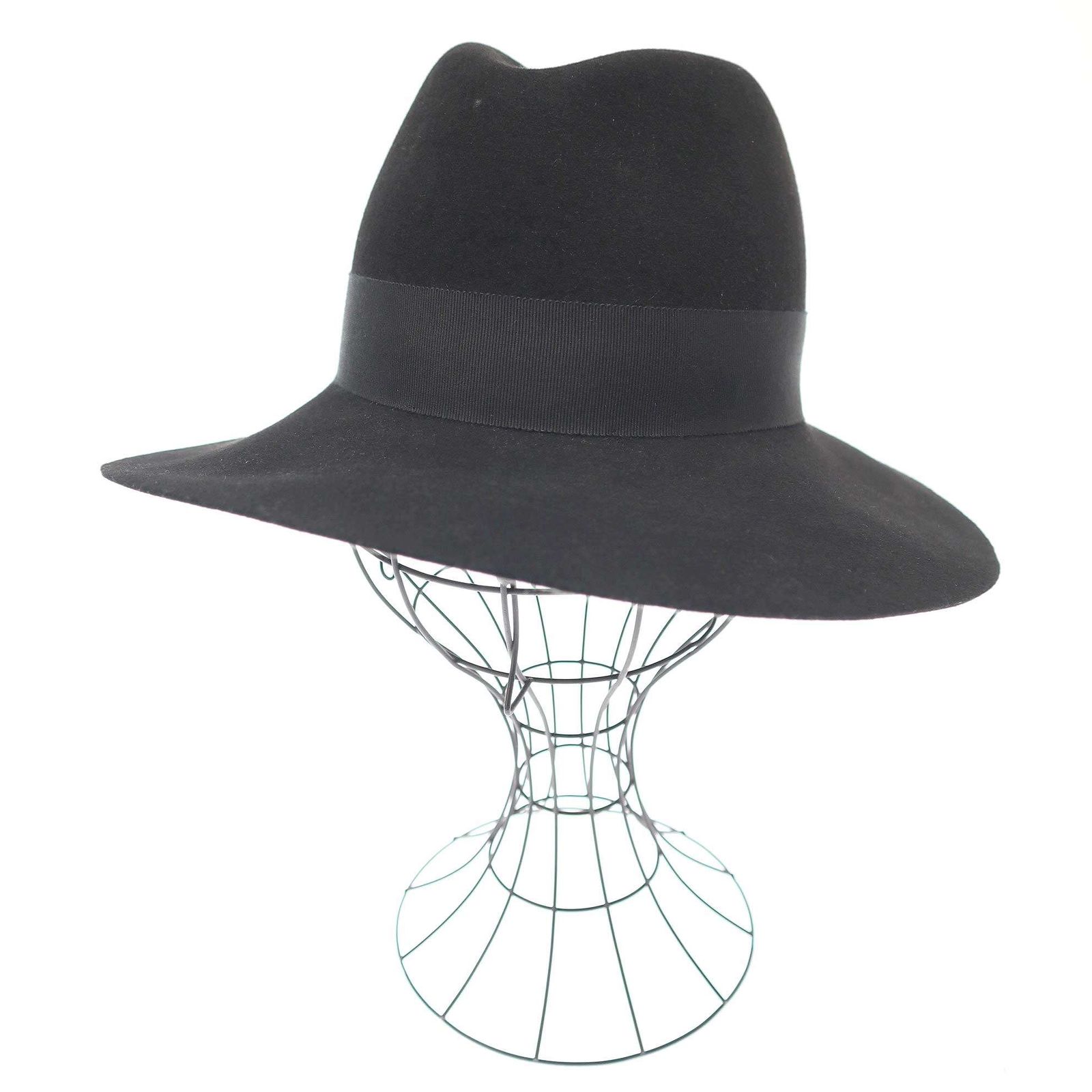 SAINT LAURENT PARIS サンローラン パリ 13AW ラビットファーロングブリムハット 330902 ブラック 58