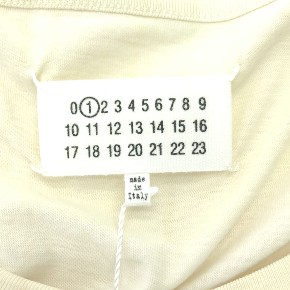 【美品】  Maison Martin Margiela / メゾンマルタンマルジェラ | 2014SS | プリント オーバー Tシャツ カットソー | M | ベージュ 美品】 Maison Martin Margiela / メゾンマルタンマルジェラ