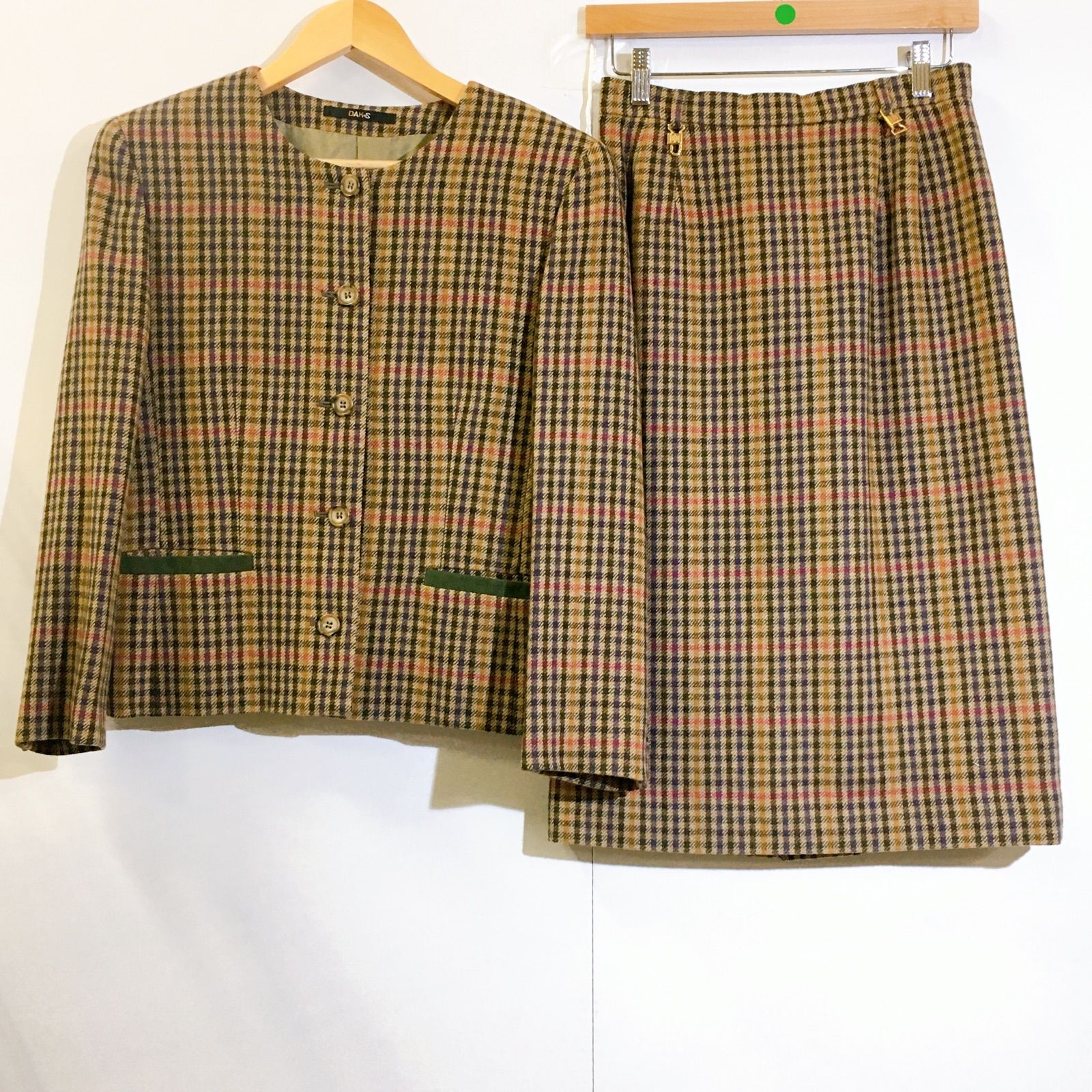 DAKS ダックス セットアップ チェックブラウン DAKS ダックス セットアップ チェックブラウン