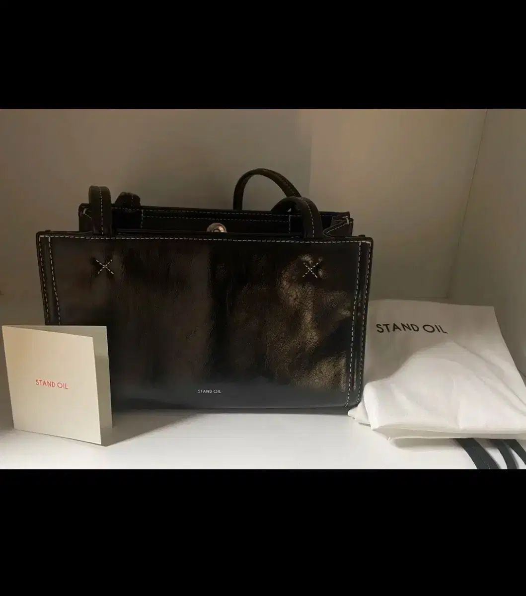 STAND OIL スタンドオイル oblongbag ティニ ステッチブラック フルセット
