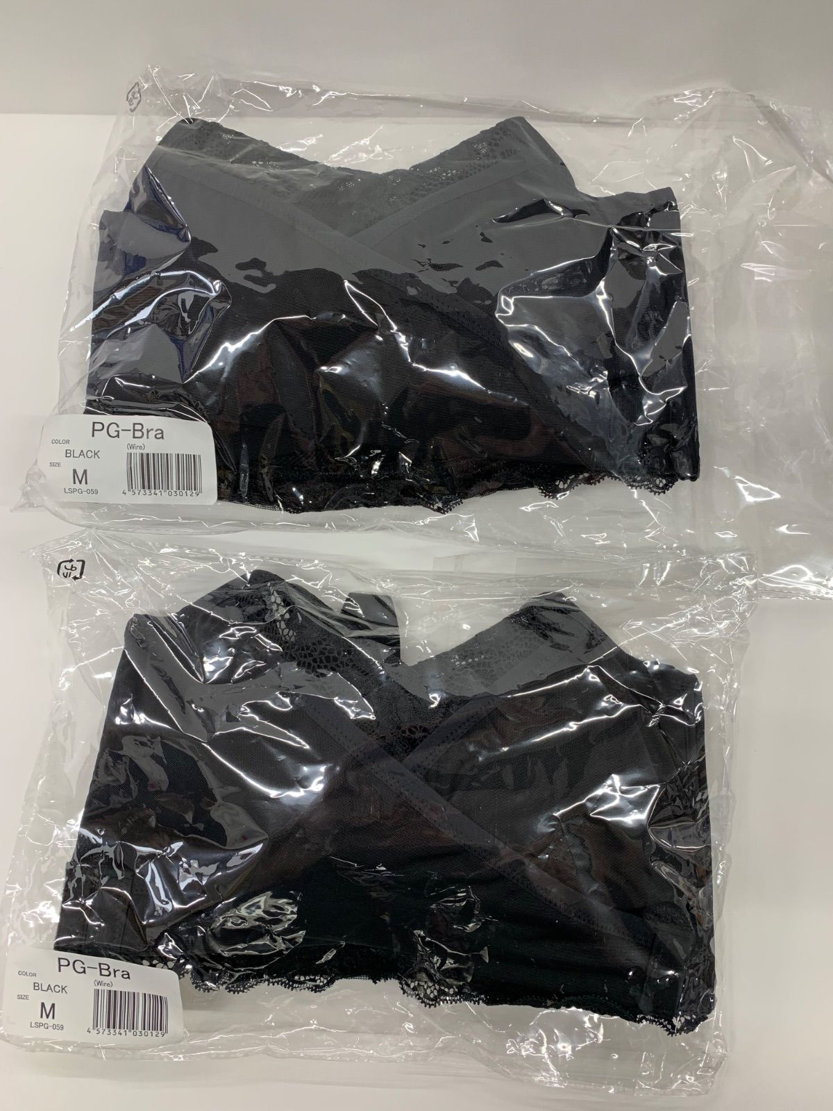 J669 PG Bra カラー ブラック サイズ M 2点セット