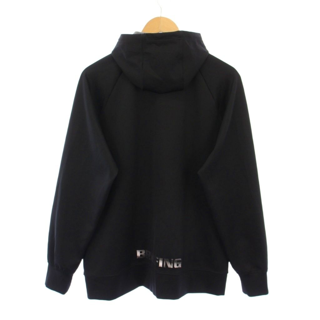 BRIEFING - coco 中古 ブリーフィング BRIEFING レディース パーカー L 黒 ブラック ジャージ素材 ブリーフィング BRIEFING ジップアップパーカー ジャケット