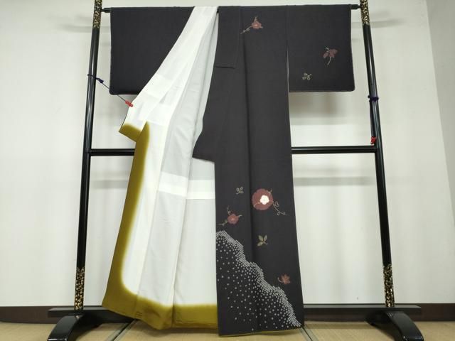 平和屋着物○訪問着 絞り 雪輪草花文 金彩 正絹 逸品 DAAW5119ud