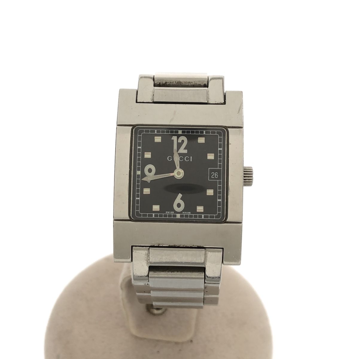 腕時計 稼働 GUCCI グッチ 7700L クォーツ SS スクエア 2024.10電池 