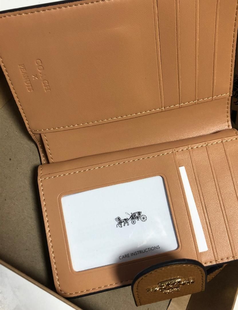 贈与 COACH コーチ 新品 スヌーピー 長財布 レディース 小物 財布 087