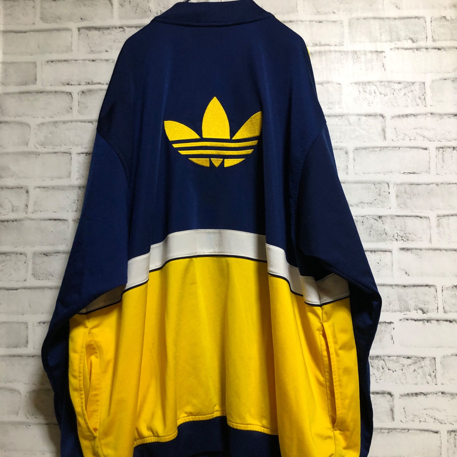 希少3XL⭐️80s adidas トラックジャケット/ジャージ 刺繍トレファイル