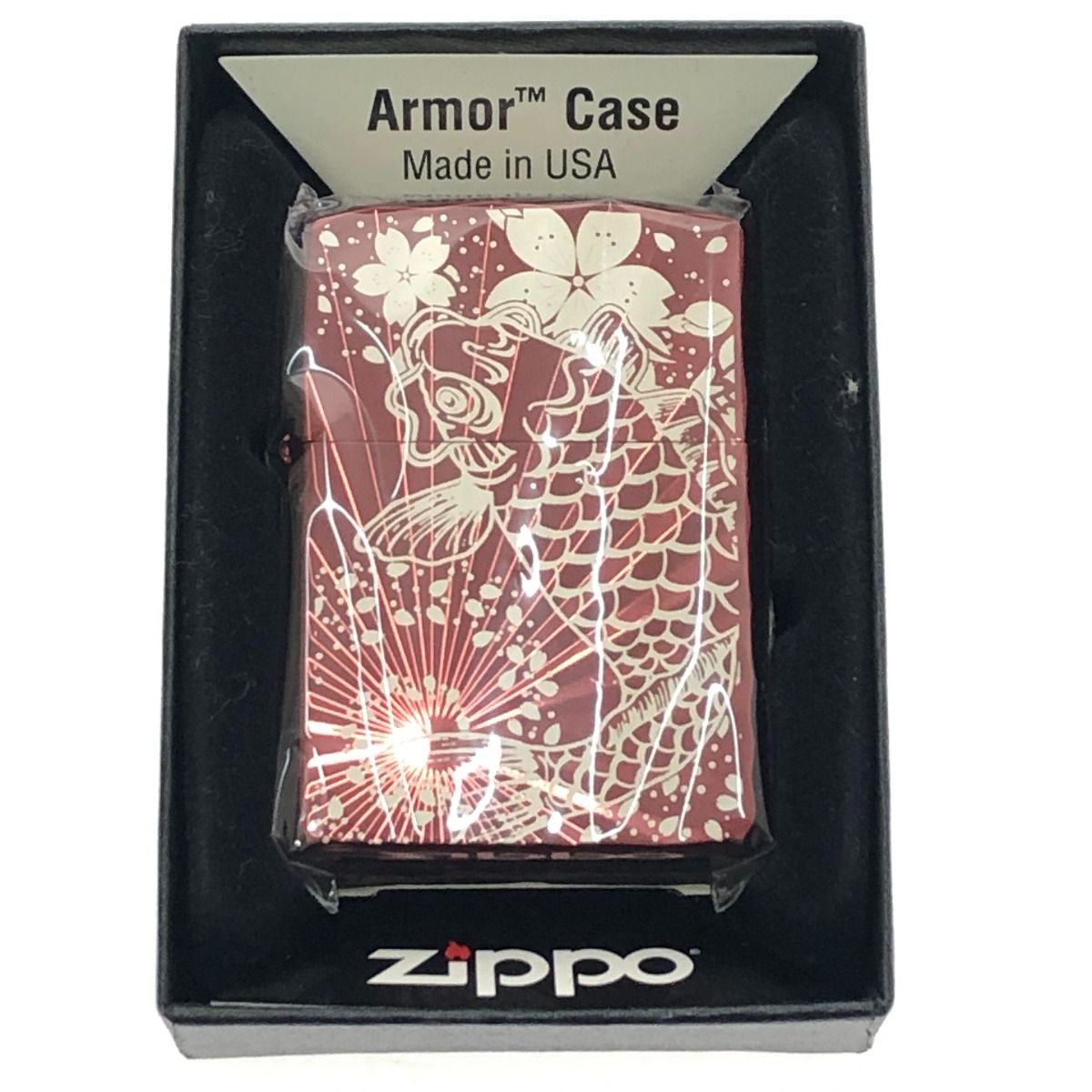 □□ ライター ZIPPO 162KS-RD 鯉桜 レッド
