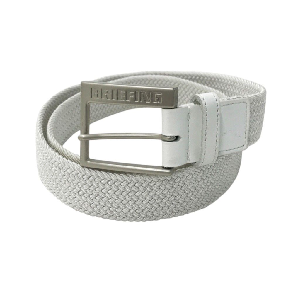 BRIEFING GOLF ブリーフィング メッシュベルト ロゴ型押し ホワイト系