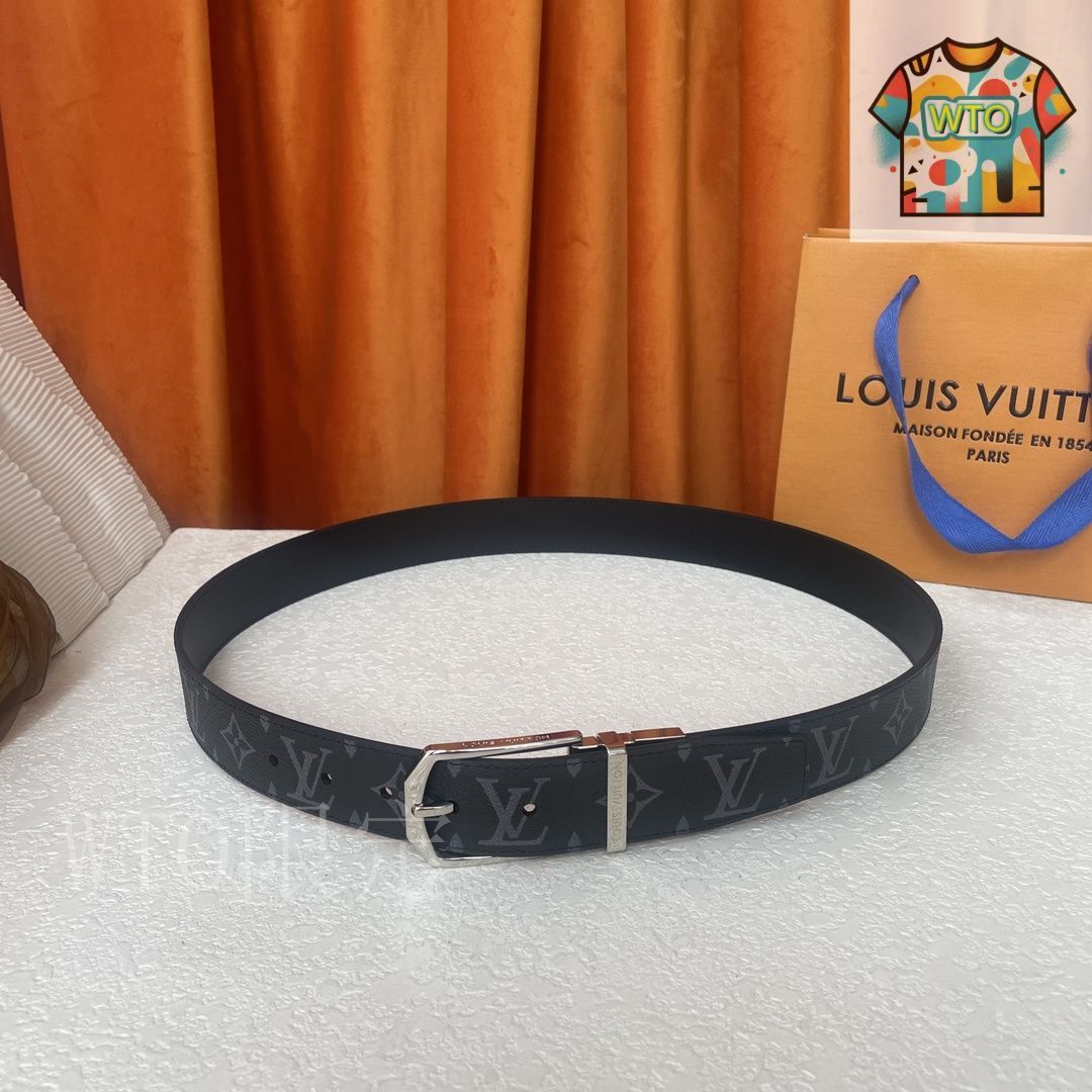 美品 レア物 LOUIS VUITTON ルイヴィトン レザー 革 ベルト 中古・古着通販】LOUIS VUITTON (ルイ ヴィトン) レザーベルト