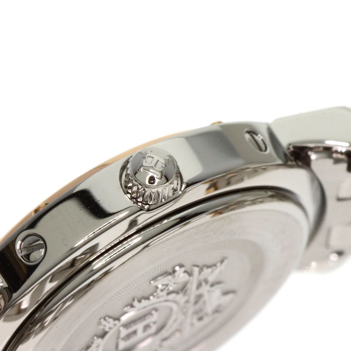 HERMES エルメス CL4.221 クリッパー 新バックル 腕時計 SS SSxPGP レディース [中古] エルメス クリッパー ナクレ CL4.221 ピンクシェル レディース 時計