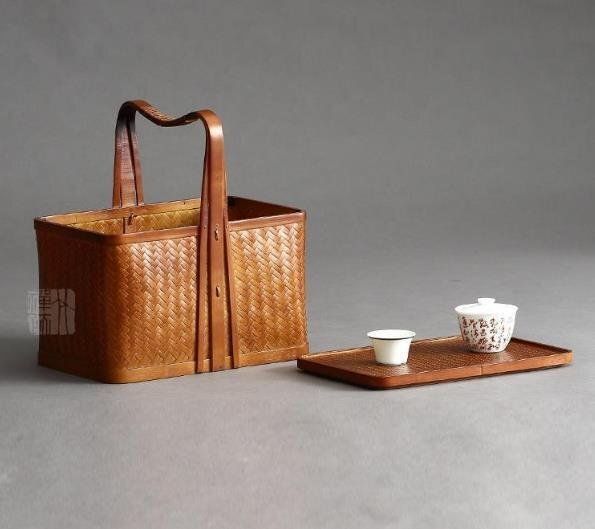 新入荷 バスケット 収納かご おしゃれ竹籠 収納箱 小物入れ 茶道＊お菓子入れ 竹工芸