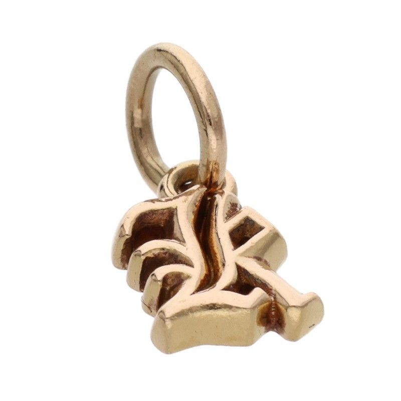  クロムハーツ 22 K STACK ALPHABET アルファベットスタックチャーム Kイニシャルゴールドネックレストップ メンズ ネックレス アクセサリー