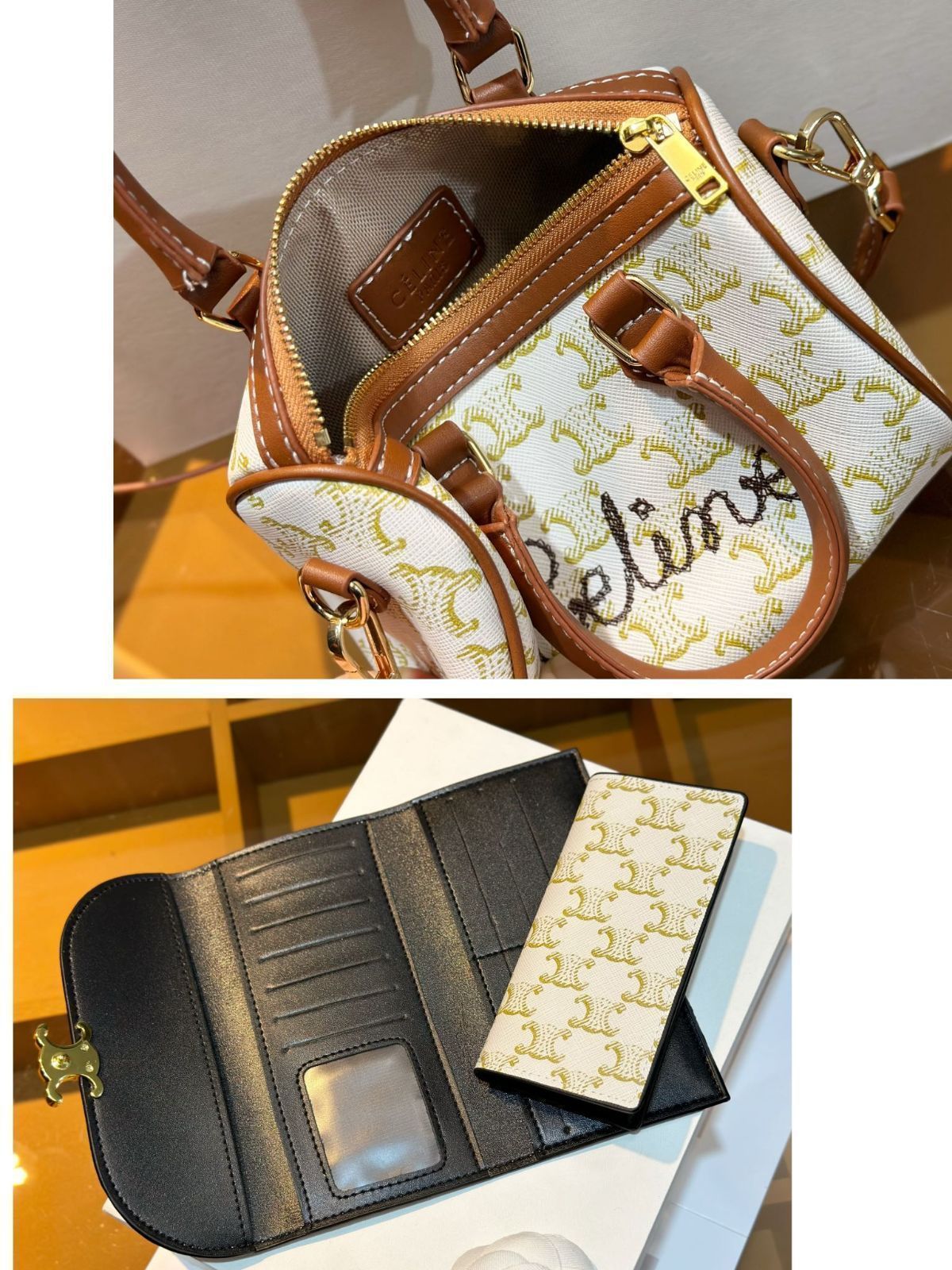 極美品CELINE セリーヌ ショルダーバッグ ハンドバッグ 財布 3点 極美品CELINE セリーヌ ショルダーバッグ ハンドバッグ 財布 3点