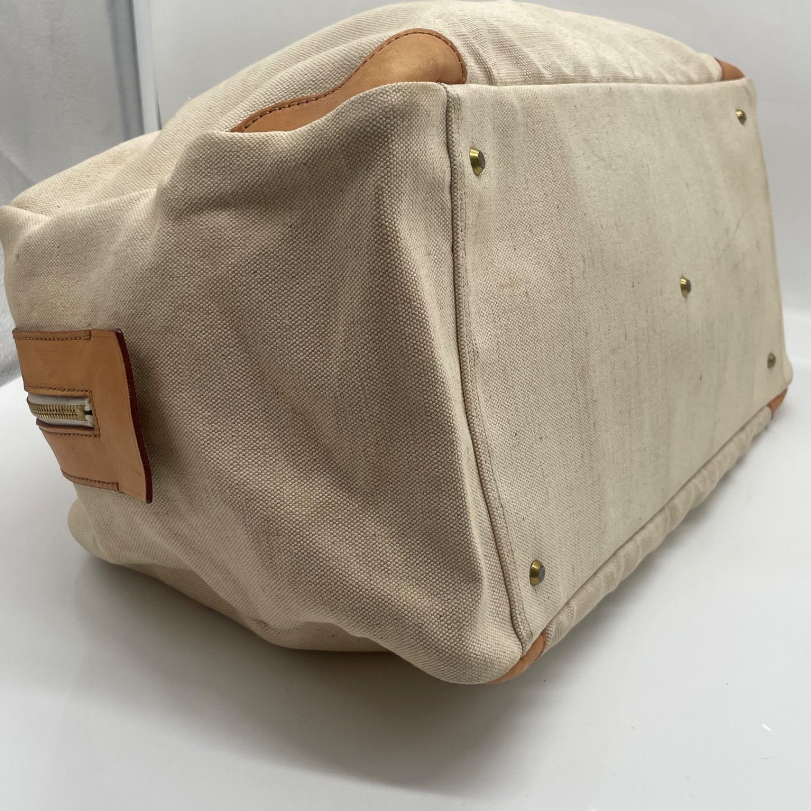 ポーター　ベージュ ボストンバッグ キャンバス・レザー BN6194○PORTER ポーター キャンバス レザー ボストンバッグ