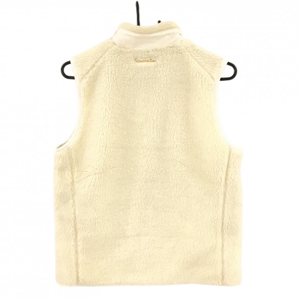 レザレクション ボアベスト アイボリー 裏地メッシュ レディース M ゴルフウェア Resurrection