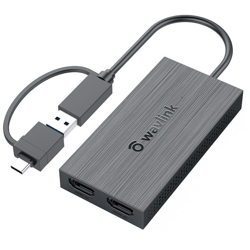WAVLINK 4K対応 ドッキングステーション デュアルHDMI出力 入力USB 3.0