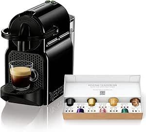 ネスプレッソ カプセル式コーヒーメーカー イニッシア ブラック 水タンク容量0.6L コンパクト 軽量 D40-BK-W