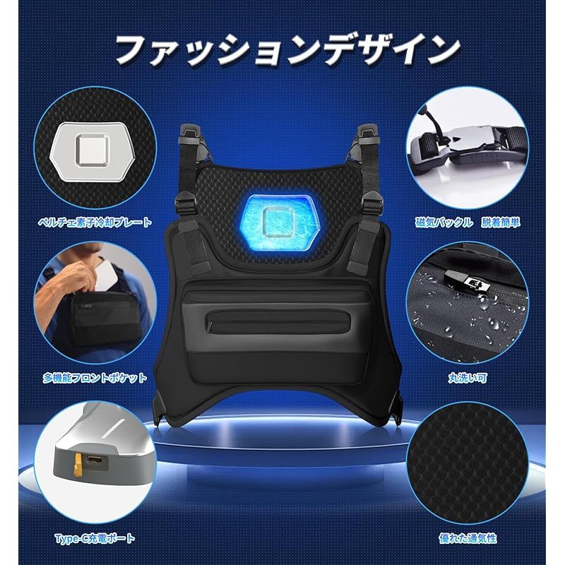 RuiPu] ペルチェ ベスト【2024夏新＆冷却プレート付き＆最大-25℃冷やす