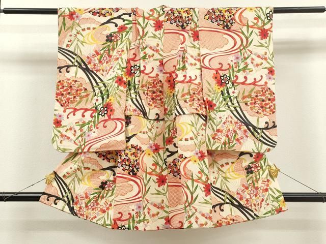 七五三 7歳 女の子 セット 濃い紫 鞠 桜 胡蝶蘭 0703 七五三 着物 フル