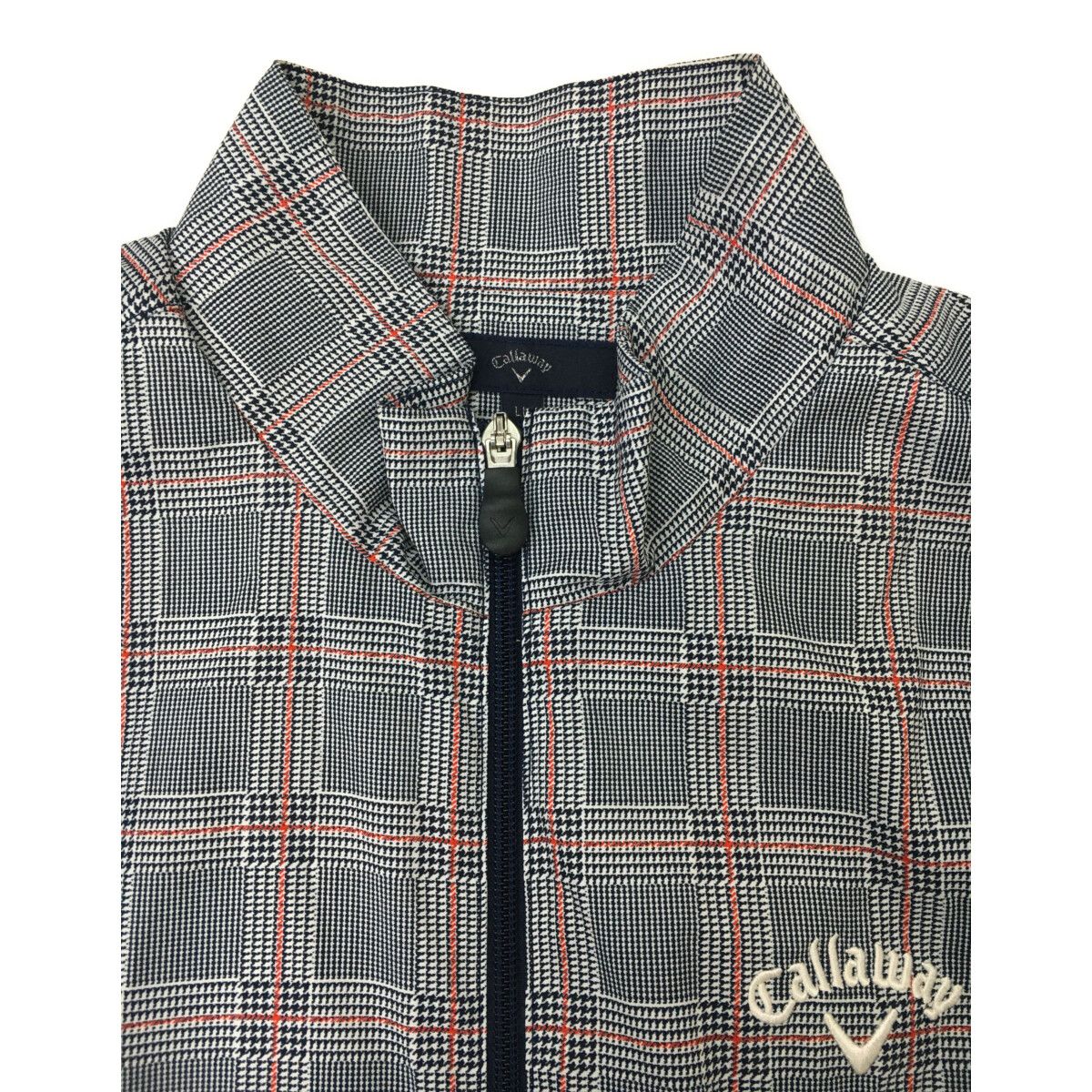 Callaway キャロウェイ 中綿ベスト グレンチェック柄 グレー LLサイズ