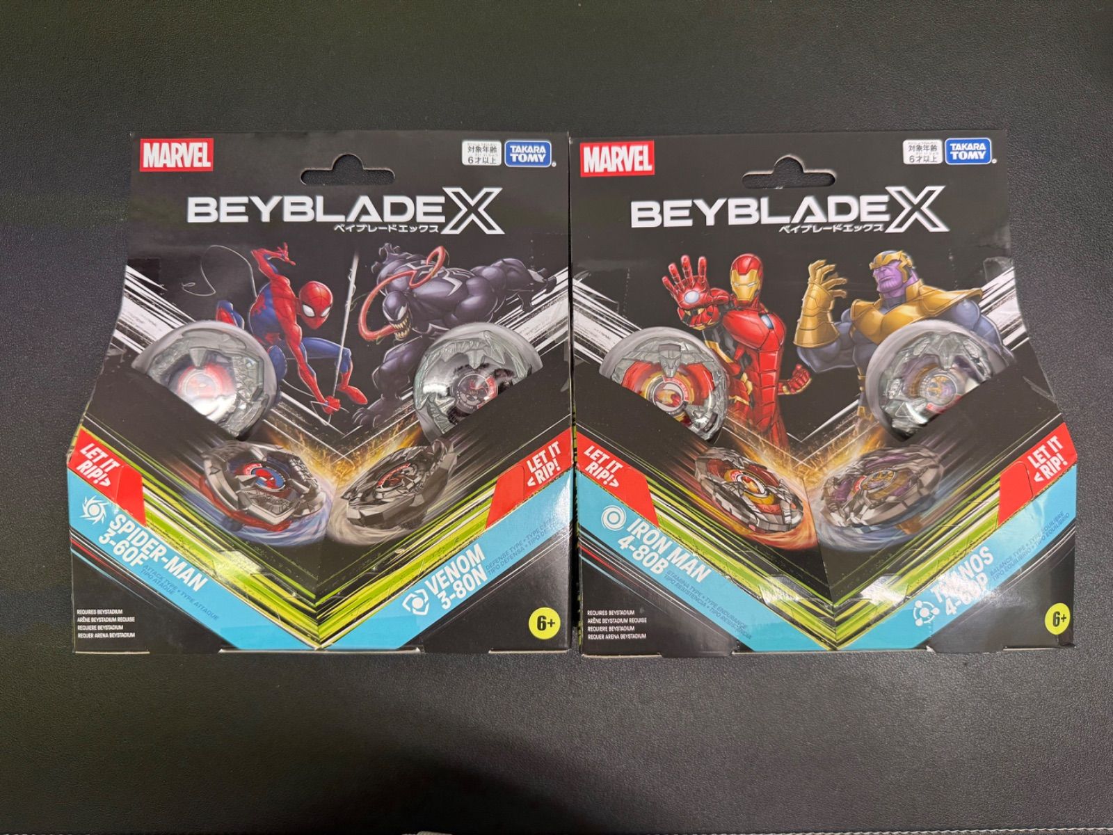 ベイブレードｘ BX-00 アイアンマン サノス BX-00 スパイダーマン ヴェノム